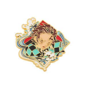 Bandai | Anime Demon Fighter Enamel Pins Colorful Gold Trimmed Brooch Set Ideal Gift for Anime Fans Collectors Birthday & Christmas