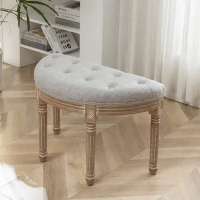 American Style Carved Wooden Bench European Style Sofa Bench Bedroom Try-On Room Bench Dining Room End of Bed Shoe Changing Bench
