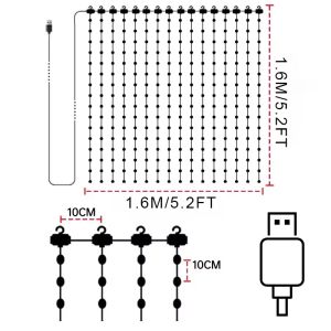 Smart Curtain Lights 256/400 LEDs Curtain LED String Light USB Fairy Lights LED Garland Lamp for Bedroom Christmas Home Party