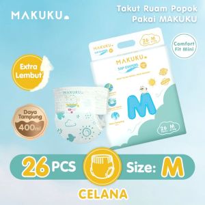 MAKUKU SAP Diapers Comfort Fit Mini Pants M26 Popok Bayi Anti Gumpal