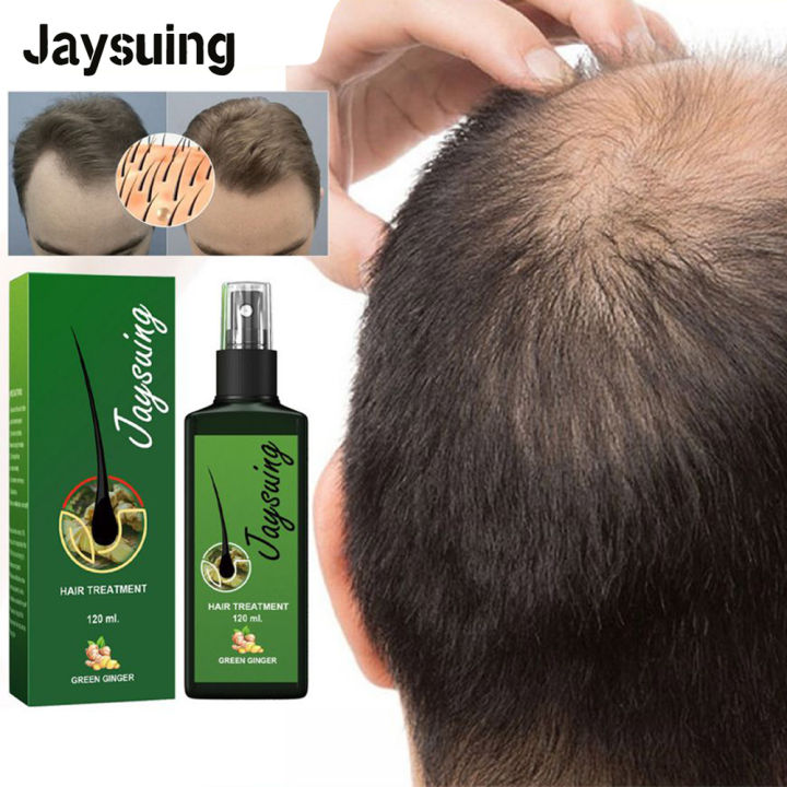 Jaysuing Green Ginger Hair Growth Spray Serum Natural Anti Hair Loss Products Fast Growing Treatments Germinal Liquid For Men Women