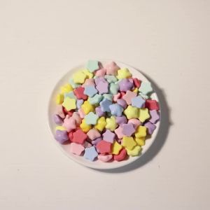 50pcs/lot Colorful Star Resin Patches Flat Back Star Beads For Jewelry Making DIY Girls Hair Clips Headwear Accessories