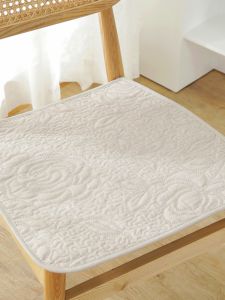 All Year Round Neutral Full Cotton Thin Section Pure Cotton Chair Cushion Office Cushion Non Slip Living Room Dining Chair Cushion Computer Saddle Cover