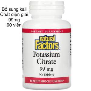 [MỸ] viên Potassium 99mg 90 viên bố sung kali điện giải cho cơ thể Natural factors