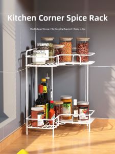 evesigar | Corner Kitchen Spice Rack Multilayer Organizer