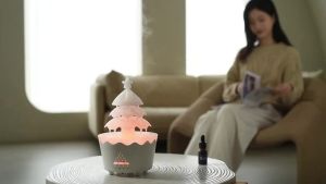 3242024 ใหม่ เครื่องอโรมาเธอราพีแบบหยดน้ำ สำหรับใช้ในบ้าน เครื่องทำความชื้นอากาศเงียบ แบบตั้งโต๊ะ ควบคุมระยะไกล เครื่องขยายน้ำมันหอมระเหย