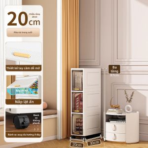 Tủ Lưu Trữ Đa Lớp Nắp Gập Dày Cho Bếp và Phòng Tắm