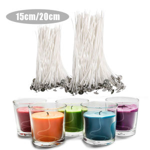 100Pcs Sumbu Lilin Bahan Katun Candle Wicks Waxed Cotton DIY Sumbu Lilin Tebal Ukuran 15 / 20cm
