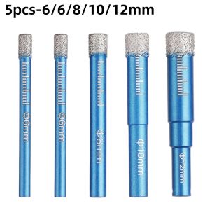 5/6/8/10/12/14/16mm Diamond Coated Core Drill Durable For Glass Marble Granite Diamond Drill Bit Meal Drilling