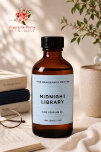 Midnight Library Blended Pure Fragrance Oil - Patchouli Vanilla Bergamot - (For Candles Diffusers Soaps)