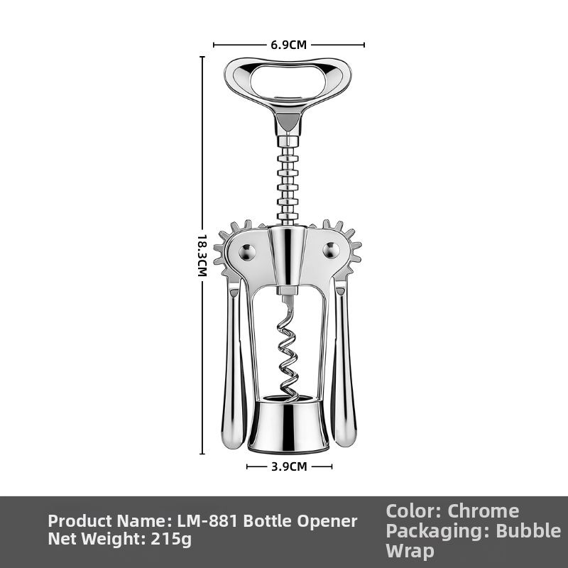 Tire-bouchon à vin épais, durable et multifonctionnel, ouvre-bouteille universel pour la maison et la cuisine au quotidien
_voghion.com