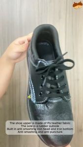 Safety Shoes Men Lightweight Breathable Safety Shoes Black Work Shoes Anti Smash Wear Resistant40-44