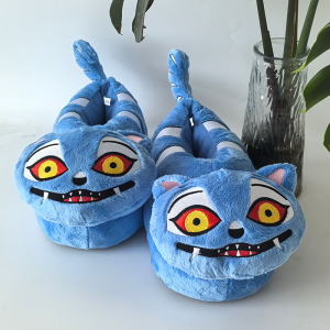 2025 New Blue Tiger Plush Slippers Cute Tiger Warm Stuffed Shoes Cartoon Adult Kid Home House Soft Shoes Christmas Gifts