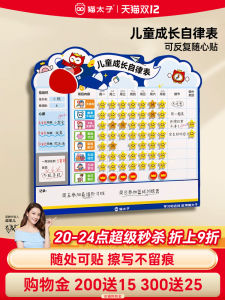 Motivational Family Edition Childrens Growth Self-Discipline Chart Reward Points Card Good Habits Formation Attendance Record Sheet