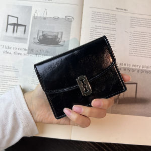Korean Niche Design Classic Simple Practical Student Coin Purse Womens Short Multi-Layer Buckle Fancy Card Holder Fashion
