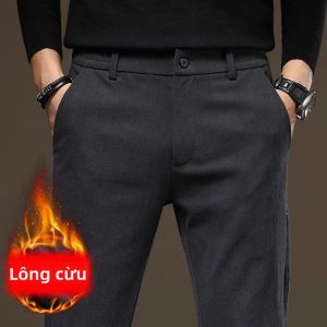 Nam Slim Fit Quần Ống Suông Cổ Cao Cấp Quần Dài Thời Trang Màu Đen Xám Công Sở Thời Trang Nam Phù Hợp Với Hàng Ngày