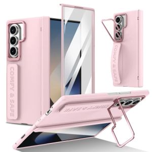 High End Lens Holder Case for Samsung Z Fold 8 Ultra 7 6 Wrist Strap Shell-Film Integrated Hinge Protection Anti-Slip Cover