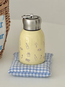 Mini Insulated Stainless Steel Water Bottle 304 Mini Thermal Cup Portable Beverage Container Cartoon Style Universal Use