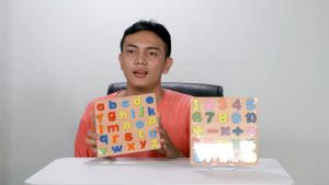 Wooden Puzzle Angka Huruf Kayu Mainan Anak Edukasi Montessori Hadiah