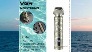 VGR V-962 Professional Hair Trimmer with LED Display Zero Cutting USB Charging Led Display Cord& Cordless