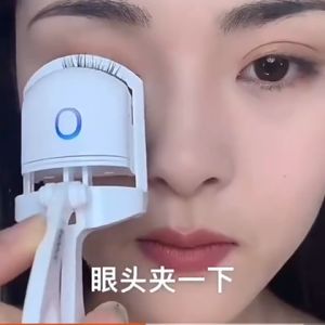 Heated Eyelash Curler USB Rechargeable Electric Temperature Control Mini Eyelash Curler with 2 Heat Settings Power-Off Protection for Quick Nature Electric Portable TIK TOK