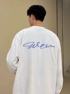 Áo Thun Dài Tay Cotton Nguyên Chất Mùa Thu 2025 Thường Ngày in Họa Tiết Cổ Tròn Đa Năng Thời Trang Nam