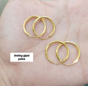 ANTING RING POLOS PERAK 925 LAPIS MAS