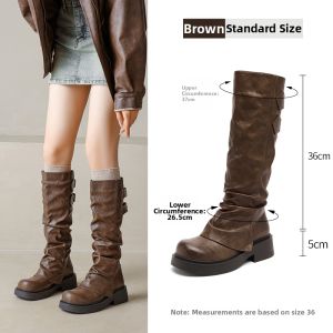 Agsdon | Thick Sole Womens Tall Boots Summer Versatile Cowgirl Style