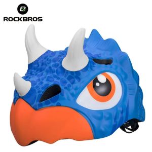 ROCKBROS Kids Helmet for Boy Girl Animal Cartoon Breathable Child Helmet for Bike Scooter EPS Adjustable Baby Helmet