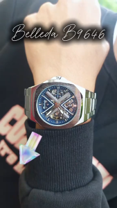 Jam Tangan Pria Belleda 9646 Rantai Jam Tangan Automatic Anti Air Jam Tangan Original