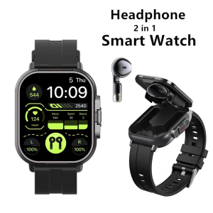 New 2-in-1 TWS Smartwatch & Wireless Earbuds: IP68 Waterproof Fitness Tracker