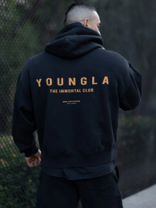 JIANSHENSHIJIAJIANSHEN | Relaxed American Style Hoodie with Letter Print Leisure Long Sleeve for Middle-aged and Youth