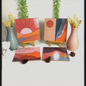 HIASAN DINDING MINIMALIS PEMANDANGAN ABSTRAK WALLDECOR NUANSA ABSTRAK GAMBAR PEMANDANGAN MINIMALIS 20X20 HIASAN DAN PAJANGAN RUMAH  AESTHETIC KEKINIAN