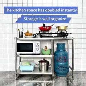 Minos Stainless Steel Kitchen Rack Multi Layer Storage Rack Seasoning Arrangement Rack Microwave Oven Rack