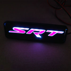 SRT Badge Light LED Net Ambient Lamp SRT Grille Light SRT Logo Light Net Lamp LED Emblem Decoration Lamp Auto Tuning Accessories