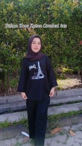 Olinda, Alice, & Labubu Setelan Wanita Ootd Hijab: Celana Cargo Setelan Wanita