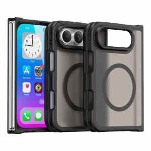 Luxury Matte Magnetic Case for IPhone Duo IPhoneduo Fold Shockproof Cover for Magsafe Mac Safe Translucent Hard Case Accessories
