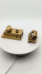 Zinc Cylinder Deadbolt Latch Lock for Night Gate Door EntranceGold Finish 564 Zinc Alloy Bull Head Lock Universal Type