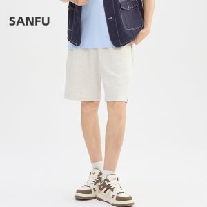 SANFU | Summer Mens Casual Loose-fit Drawstring Waist Knit Shorts