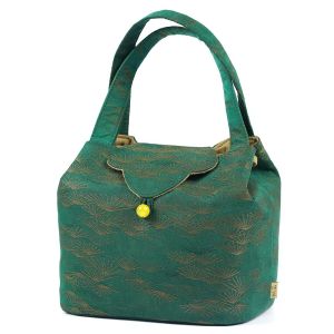 Thickened Cotton Divided Layer Portable Handheld Travel Tea Ceremony Bag Blue Slow Silk Cloud Cloth Tea Tool Storage Bag