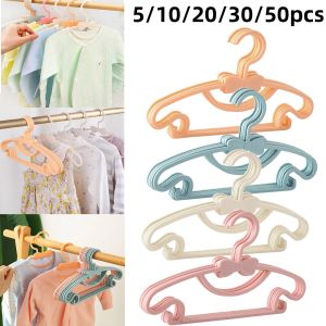 5-50pcs Baby Hangers Plastic Kids Clothes Storage Hanger Portable Cute Non-Slip Hangers Wardrobe Towel Clothing Storage Tools