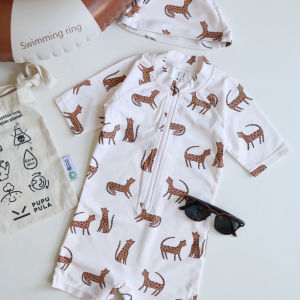 Boys Long Sleeve Onesie Swimsuit Beach Vacation Sun Protection Quick Dry Swimming Costume Childrens Clothing Underwear Briefs