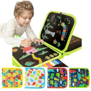 (TẶNG BÚT) Sách vẽ tự xoá graffiti phát sáng cho bé mẫu mới tặng kèm bút và bông lau