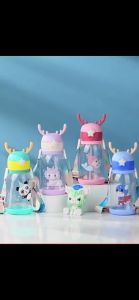 Children Cartoon Plastic Kettle Water Bottle Sports Fitness Drinking Tumbler Summer Portable Cup Outdoo