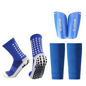 Football Equipment Adults Youths Kids Size Soccer Cover Calf Sleeve With Pocket Anti Slip Soccer Sock With Leg Shinguards
