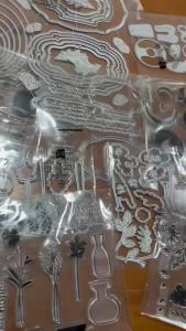 Đồ Trang Trí Giáng Sinh Tem Cao Su Cho DIY Thêu Sò Làm Thiệp Giấy Thủ Công Handmade Album Trang Trí Stencil Bộ