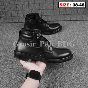 Sepatu Pdh Pria Dinas Kerja Security TNI Polri Satpam tali 4 & Resleting Size 38-48
