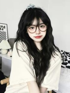 Fashionable Long Hair Wig Womens Woolly Curls Natural Voluminous Cornrows Daily Full Head Cover Sweet Cute Style