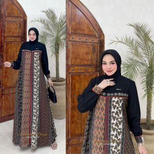 gamis modern gamis manik swarovsky mewah motif cantik elegant produk Amore by Ruby edisi salsabilla dress busui widhuable