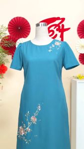 Đầm thiết kế tinh tế thanh lịch với chất liệu Cotton Lạnh Hàn Quốc sang trọng DD4Y1015 Thương hiệu Thiều Hoa